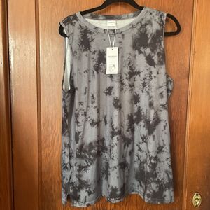 Xieerduo Tank Top New With Tags Gray Tie Dyed 2XL Womens